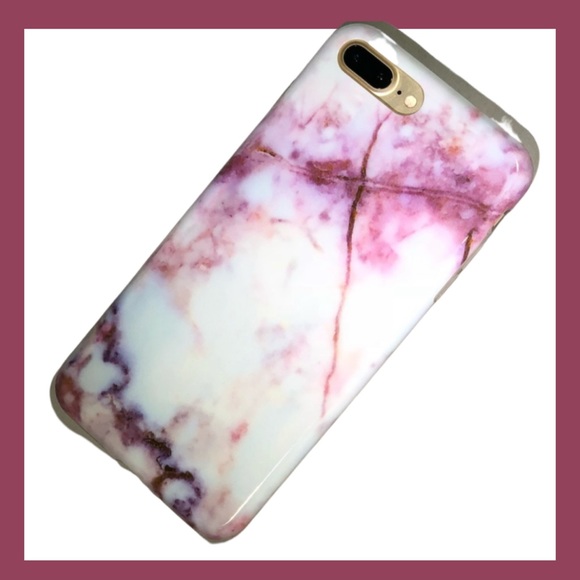 IPhone 7/8 Plus Red Marble Soft TPU Fitted Case - Picture 5 of 7